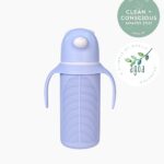 Kaakaababy Glass Bottle with Silicone Straw and Sleeve