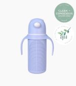 Kaakaababy Glass Bottle with Silicone Straw and Sleeve