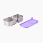 Cheese & Cracker Stainless Steel Snack Pot - 2 Compartment