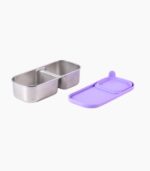 Cheese & Cracker Stainless Steel Snack Pot - 2 Compartment