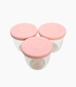 Mini Glass Jars with Silicone Lids - Pack of 3