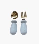 Toddler Cutlery Set - Stainless Steel w Silicone Handles