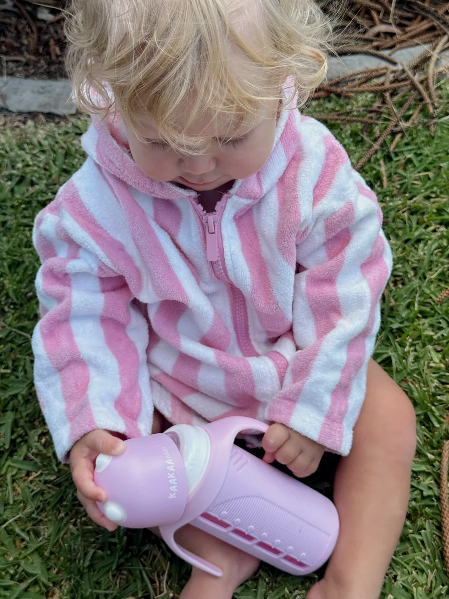 KaakaaBaby toddler straw bottle used by a real Kaally family