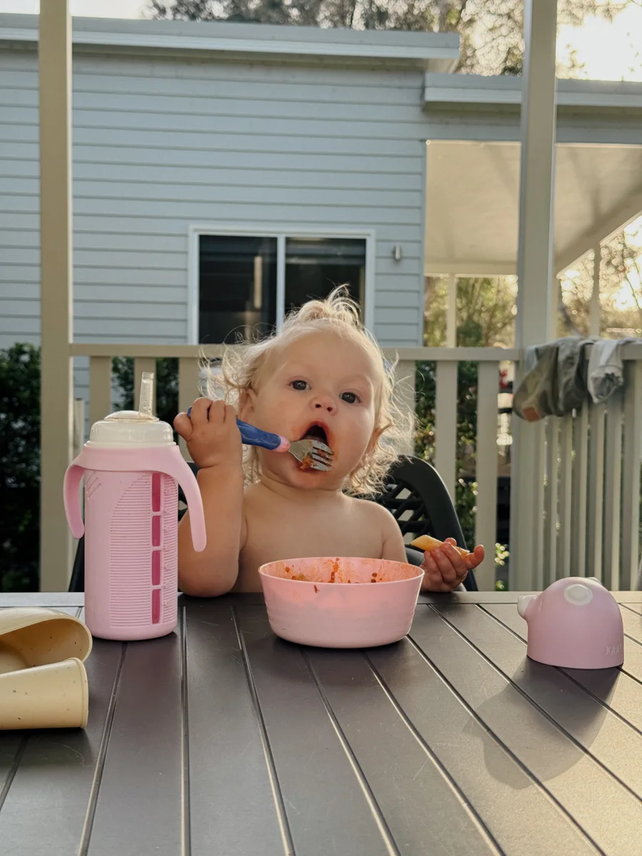 KaakaaBaby toddler straw bottle used by a real Kaally family